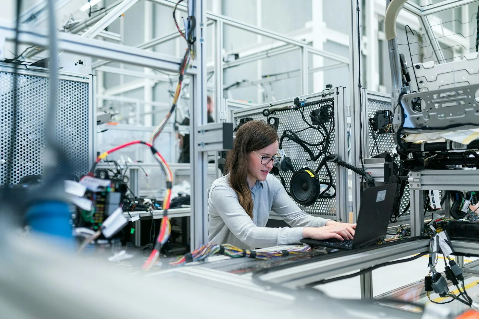 CNC machining center in modern manufacturing facility
