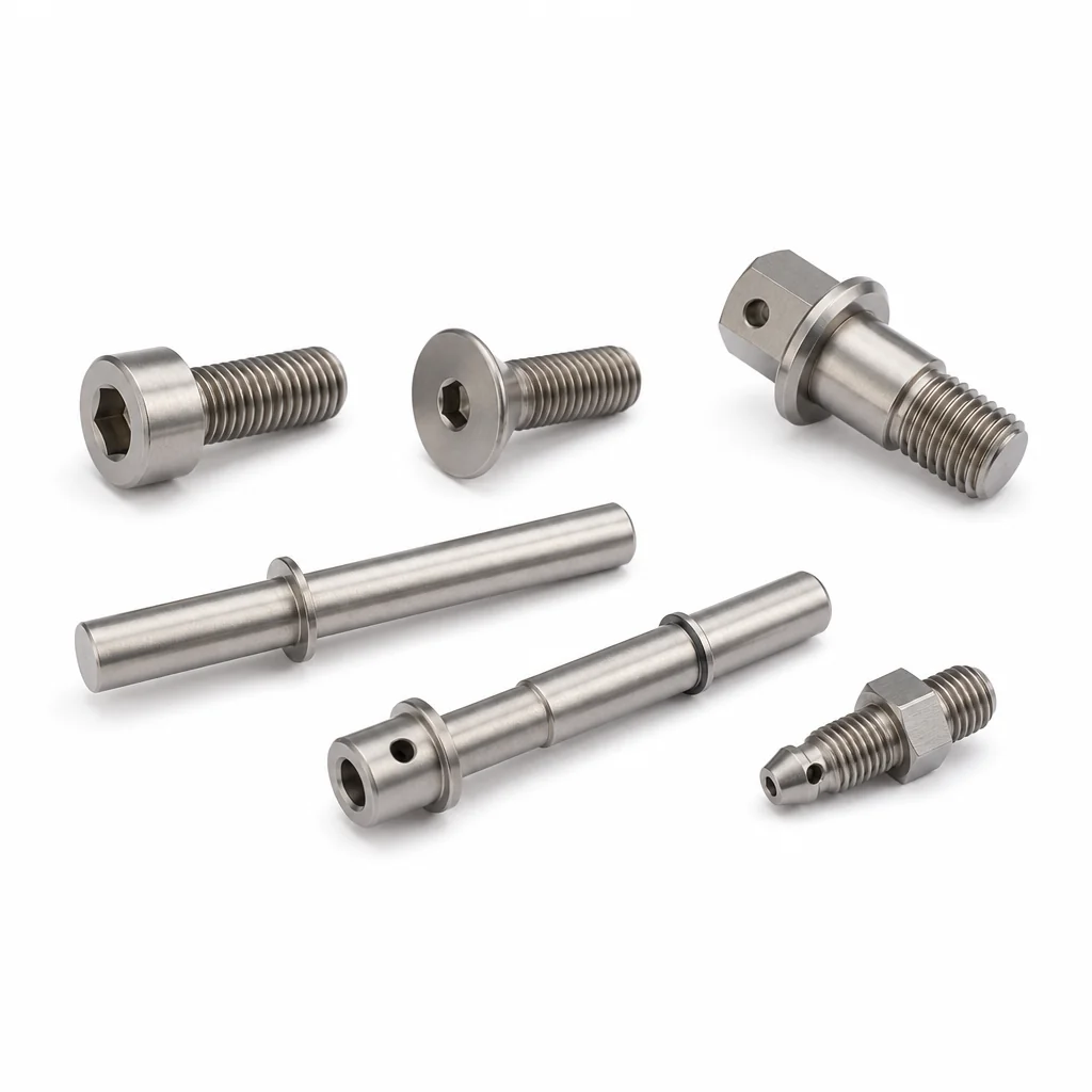 Titanium aerospace fasteners and turned pins